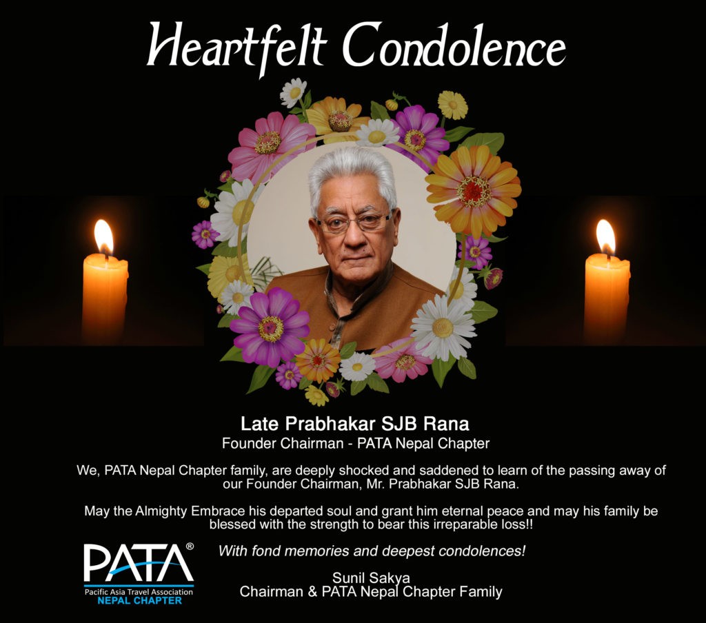 PATA Nepal Mourns the Passing Away of Founder Chairman Mr. Prabhakar SJB Rana