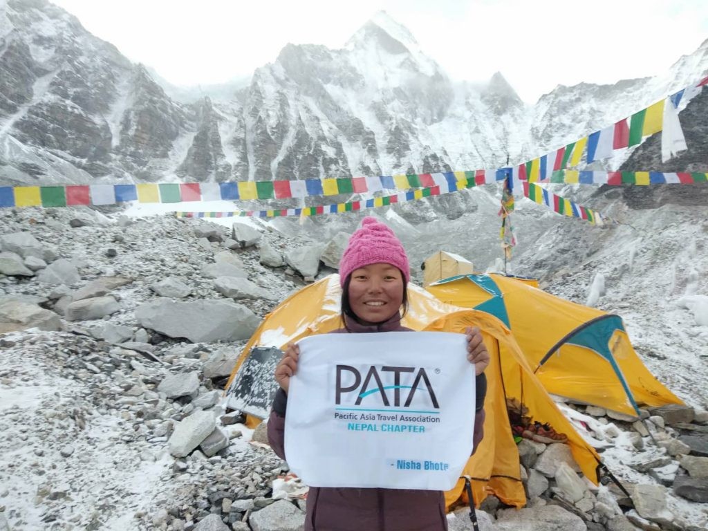 Nisha, a YTP at PATA Nepal Chapter on her mission to reach the top of the world, Mt. Everest.