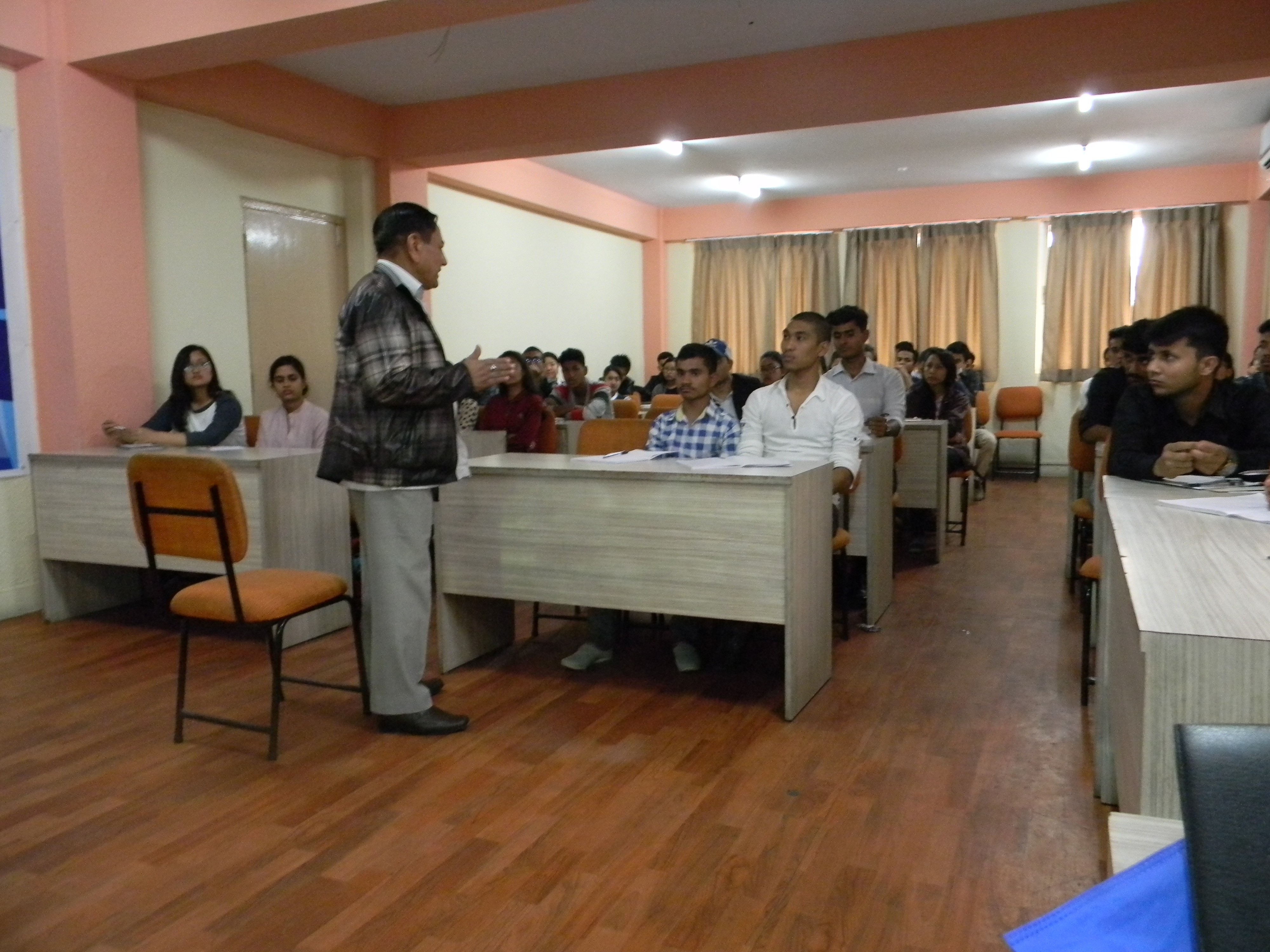 Mr. Rana Manohar, veteran tourism expert interacts with PATA Nepal Student Chapter Members