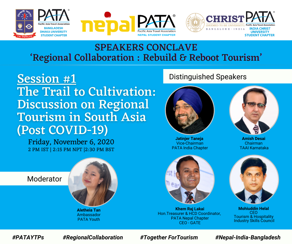 PATA Student Chapters of Nepal, India CU and Bangladesh DU organized Speakers Conclave
