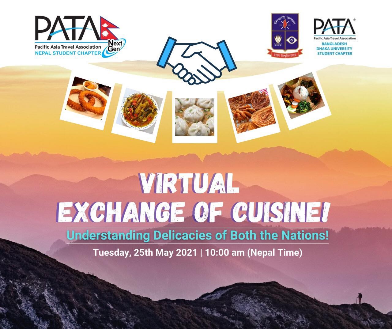 PATA Nepal Student Chapter Organizes A Webinar On "Virtual Exchange Of Cuisine" In Collaboration With PATA Bangladesh Dhaka University Student Chapter