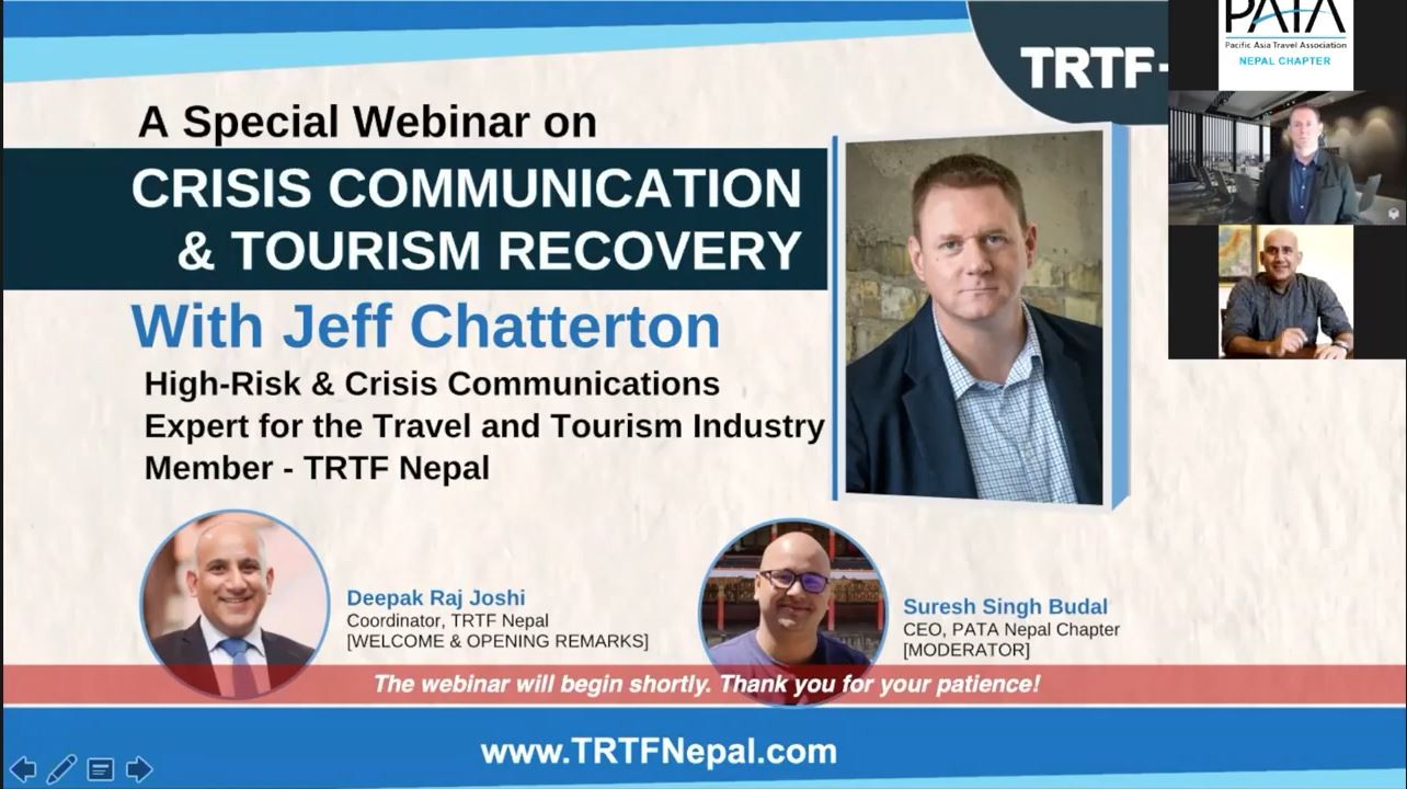 A Special Webinar on "Crisis Communication & Tourism Recovery"